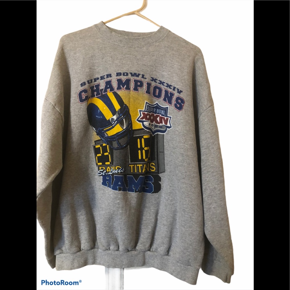 Vintage 2000 Rams Vs Titans Super Bowl Sweatshirt